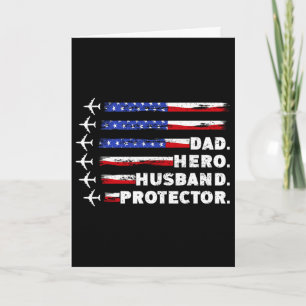 Patriotischer Vater Beschützer Vater US-Flagge  Karte