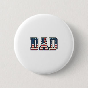 Patriotischer Vater Flagge Buchstaben Vektor Desig Button