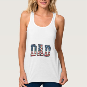 Patriotischer Vater Flaggen-Schriftzug Vektor-Desi Tank Top