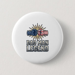 Patriotischer Vater Mann Legende Vintage T-Shirt D Button