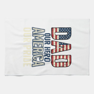 Patriotischer Vater Unser Held Vintage-Vater-Shirt Geschirrtuch