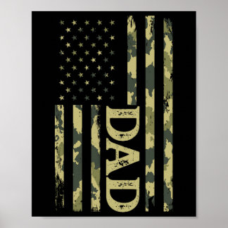 Patriotischer Vater USA Vater-Tag Amerikanische Fl Poster