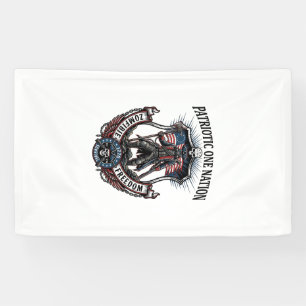 Patriotischer Verrückter Weg 1776 Krieger Zombie A Banner