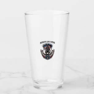 Patriotischer Verrückter Weg 1776 Krieger Zombie A Glas