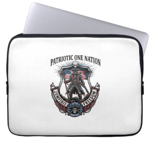 Patriotischer Verrückter Weg 1776 Krieger Zombie A Laptopschutzhülle