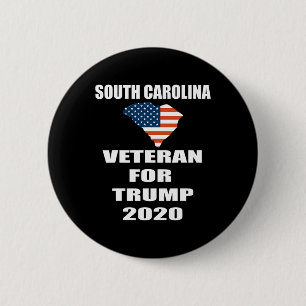 Patriotischer Veteran für Trump South Carolina für Button