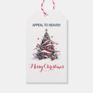Patriotischer Weihnachtsbaum ATH1 mit Ursprung ed  Geschenkanhänger