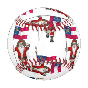 Patriotischer Weihnachtsmann besucht Georgien Baseball