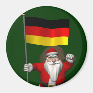 Patriotischer Weihnachtsmann mit deutschem Abschlu Magnet
