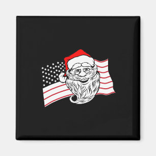 Patriotischer Weihnachtsmann USA Amerikanische Fla Magnet