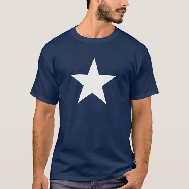 Patriotischer weißer Stern T-Shirt (Vorderseite)