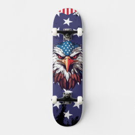 Patriotischer Weißkopfseeadler Amerikanische Flagg Skateboard