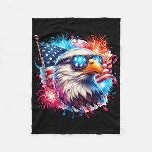 Patriotischer Weißkopfseeadler USA Amerikanische F Fleecedecke