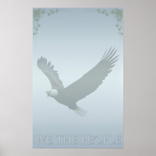 Patriotischer Weißkopfseeadler 'Wir, das Volk' USA Poster