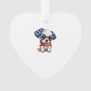 Patriotischer Welpe - Stil 13 Ornament