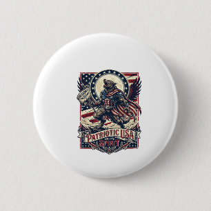 Patriotischer Werwolf Patriot Horror Monster Patri Button