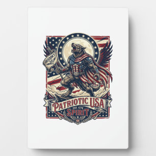 Patriotischer Werwolf Patriot Horror Monster Patri Fotoplatte
