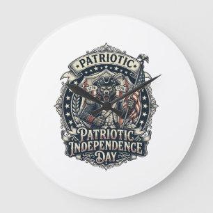 Patriotischer Werwolf Patriot Horror Monster Patri Große Wanduhr