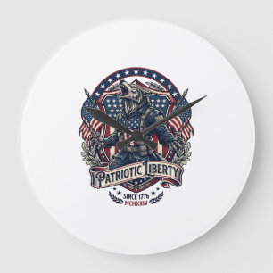 Patriotischer Werwolf Patriot Horror Monster Patri Große Wanduhr