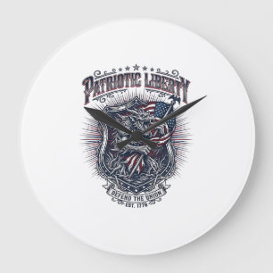 Patriotischer Werwolf Patriot Horror Monster Patri Große Wanduhr