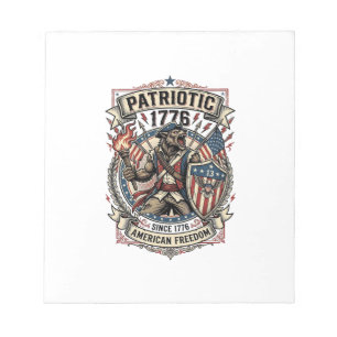 Patriotischer Werwolf Patriot Horror Monster Patri Notizblock