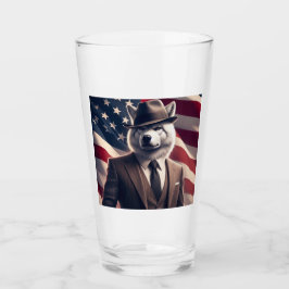 Patriotischer Wolf Glas