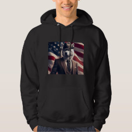 Patriotischer Wolf Hoodie