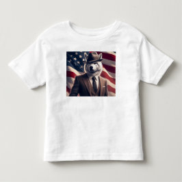 Patriotischer Wolf Kleinkind T-shirt