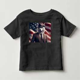 Patriotischer Wolf Kleinkind T-shirt