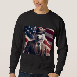 Patriotischer Wolf Sweatshirt