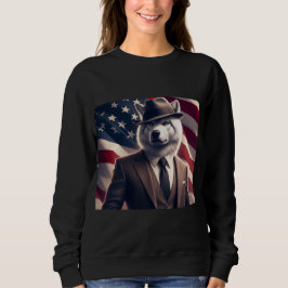 Patriotischer Wolf Sweatshirt