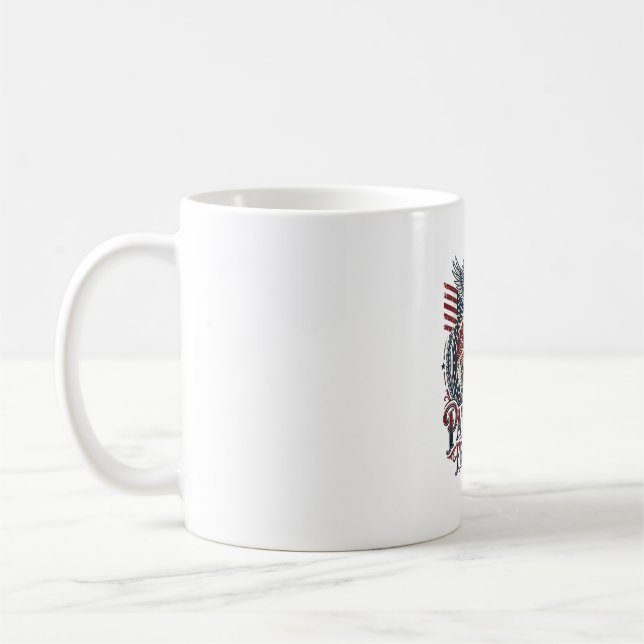 Patriotischer Wüstenstraßen-Entdecker Kaffeetasse (Links)