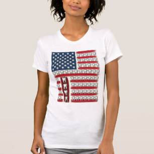Patriotischer Zahnarzt Zahn Flagge T-Shirt