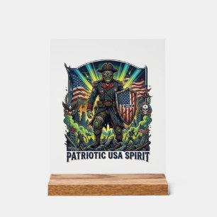 Patriotischer Zombie Patriot General Zombie Apokal Acrylschild