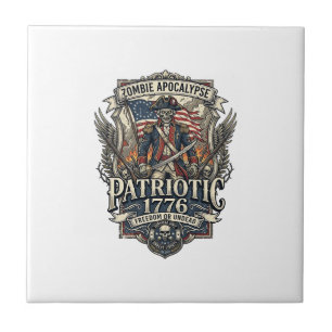 Patriotischer Zombie Patriot General Zombie Apokal Fliese
