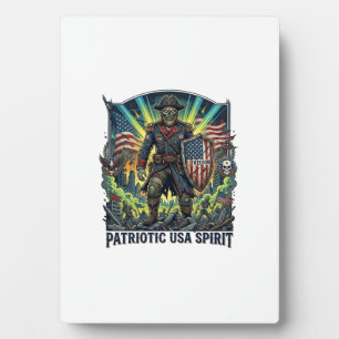 Patriotischer Zombie Patriot General Zombie Apokal Fotoplatte
