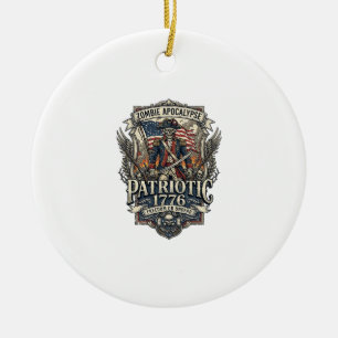 Patriotischer Zombie Patriot General Zombie Apokal Keramik Ornament
