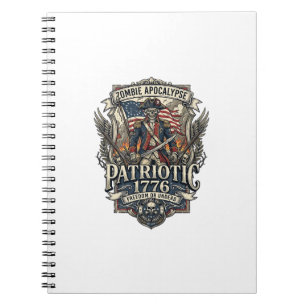 Patriotischer Zombie Patriot General Zombie Apokal Notizblock