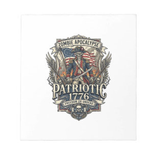 Patriotischer Zombie Patriot General Zombie Apokal Notizblock