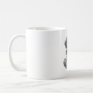 Patriotischer zotteliger Hund Vintage-Gravur Tank Kaffeetasse