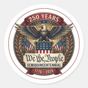 Patriotisches 250-Jahres-Amerikanisches-Erbe-Emble Runder Aufkleber