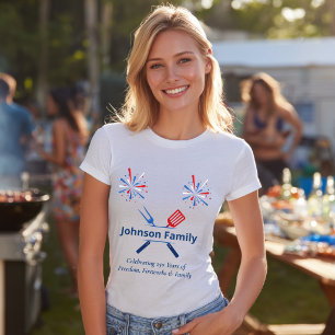 Patriotisches 4. Juli BBQ-Gartenfest Amerika 250. T-Shirt