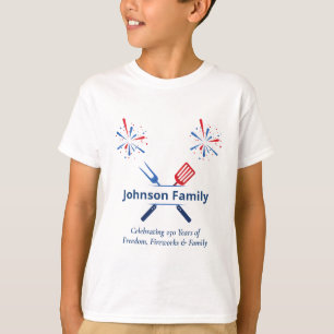 Patriotisches 4. Juli BBQ-Gartenfest Amerika 250. T-Shirt