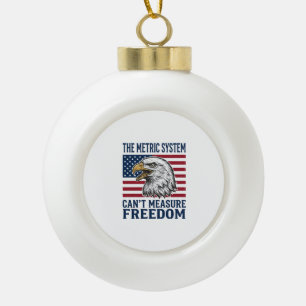 Patriotisches Adler-Freiheitszitat Vintage-Vector- Keramik Kugel-Ornament