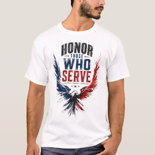 Patriotisches Adler-Shirt zur Ehrung derjenigen, d T-Shirt