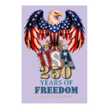 Patriotisches Adler-USA-Plakat in lila Version