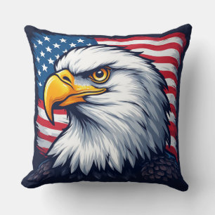 Patriotisches Adlerdesign Patriotisches Geschenk I Kissen