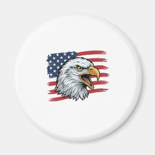 Patriotisches Adlerflagge Vintage-Vektordesign_1 Magnet