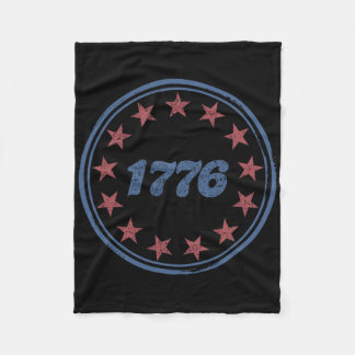 Patriotisches Amerika 1776 Retro 4. Juli Unabhängi Fleecedecke