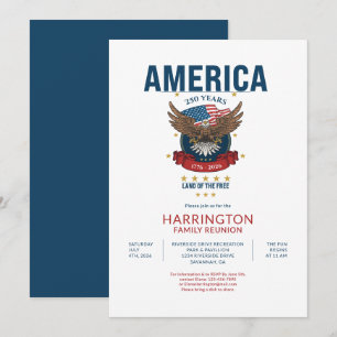 Patriotisches Amerika 250. Familientreffen USA Adl Einladung